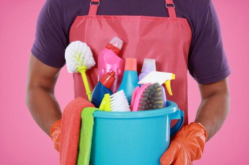 Professional cleaning team at Glossy Cleaners