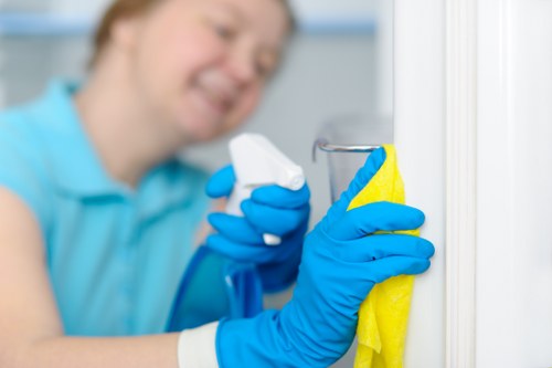 Satisfied customers with Glossy Cleaners service