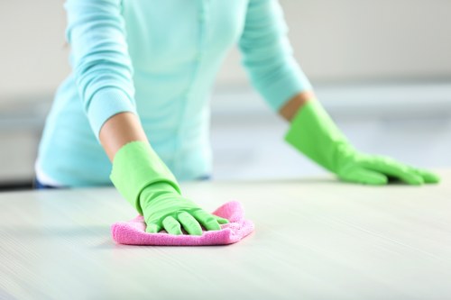 Deep cleaning in progress using steam technology